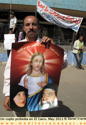 Manifestación copta, El Cairo