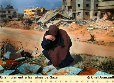 Mujer en Gaza