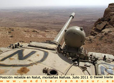 Tanque de las tropas rebeldes en Nalut, 2011