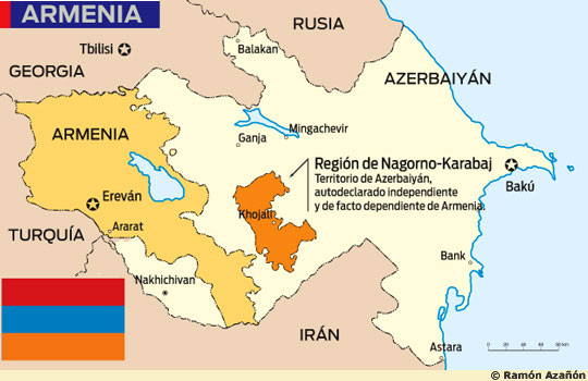 Mapa de Armenia