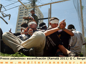 Presos palestinos, escenificacion