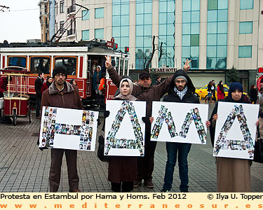 Manifestantes sirios