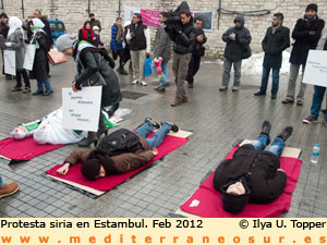 Protesta siria Estambul