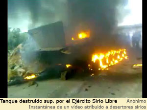 Tanque sirio destruido