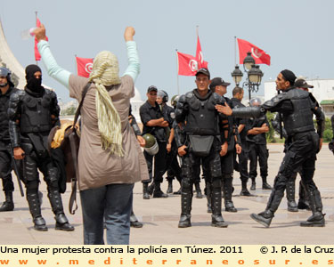 Protesta en Túnez