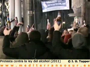 Protesta contra la ley del alcohol